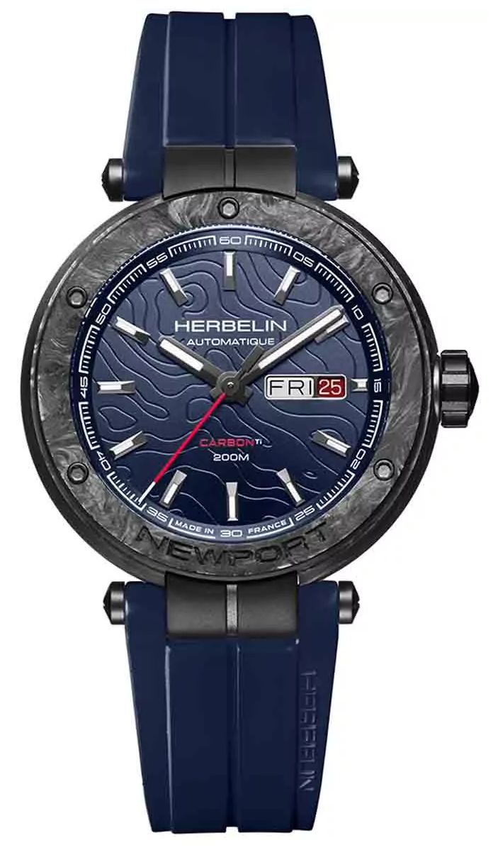 Herbelin 1788CTN15CB Newport Carbon Titanium Automatic (43mm Watch