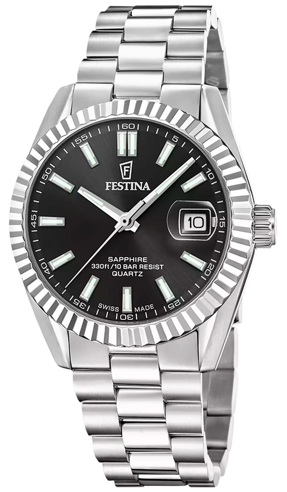 Festina F20084/D Swiss Made Classic Quartz (40mm) Black Dial Watch