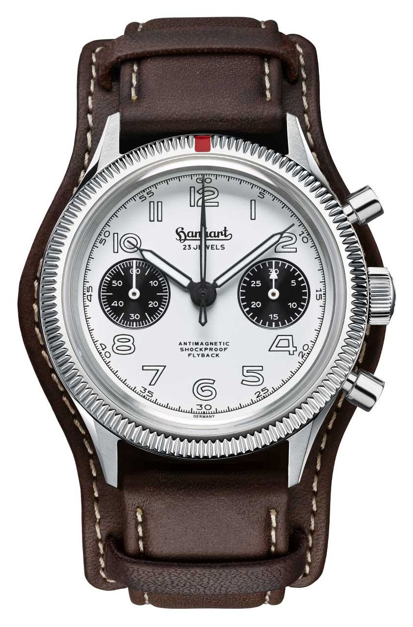 Hanhart H721.201-7110 417 ES Flyback Panda (42mm) White Dial Watch