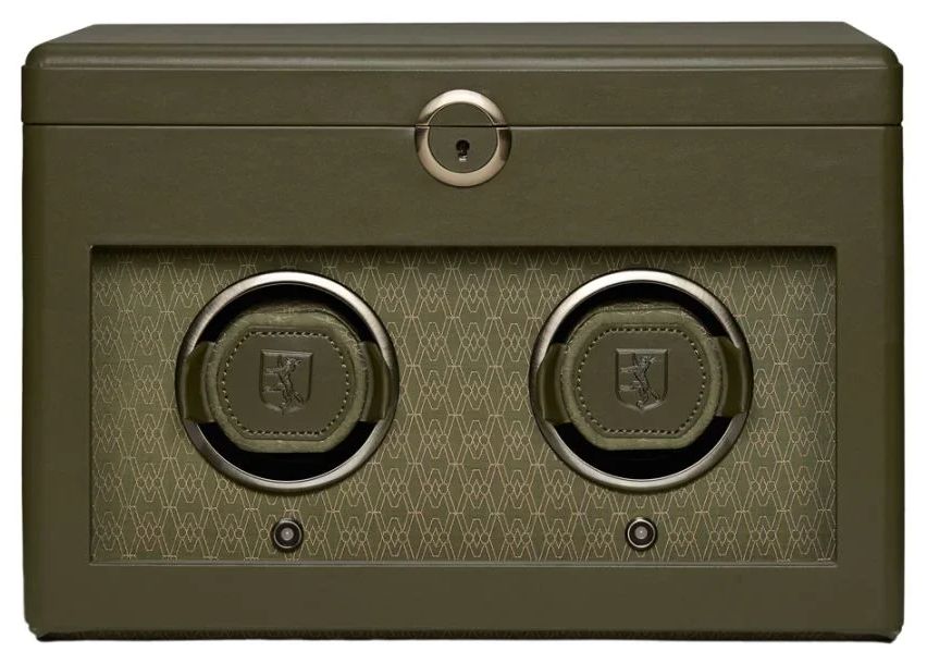 WOLF 190441 Earth Double Watch Winder Midnight Olive Jewellery