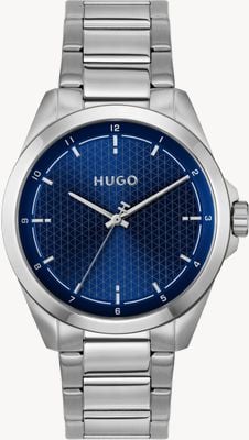 HUGO #SEAM Three-Hand Quartz (42.5mm) Blue Dial / Stainless Steel Bracelet 1530451