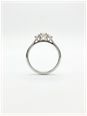0.69ct Oval Natural Diamond Platinum Trilogy Ring SR150 - alternate view 3