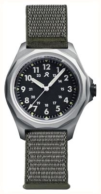 RZE Urbanist Solar (36mm) Onyx Black Dial / OD Green GP Elastic Strap URB-36-ONYX
