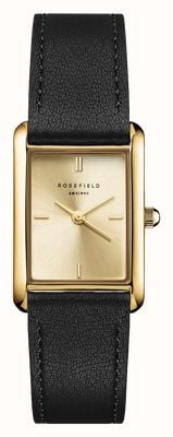 Rosefield Heirloom (23.5mm) Champagne Dial / Black Leather Strap HCBLG-H07