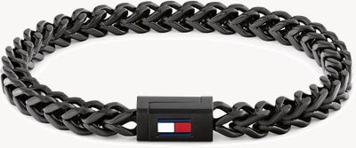 Tommy Hilfiger Men's Braided Metal Black Bracelet 2790649