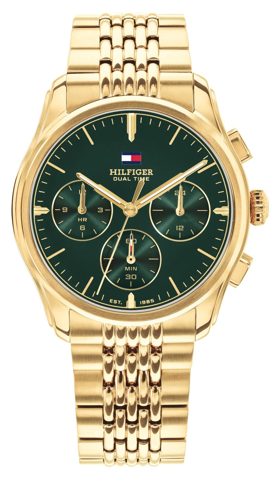 Tommy Hilfiger 1710814 The Empire Gold Plated Green Dial Watch