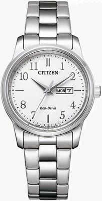 Citizen Women's Eco-Drive White Dial Stainless Steel Bracelet EW3261-57A