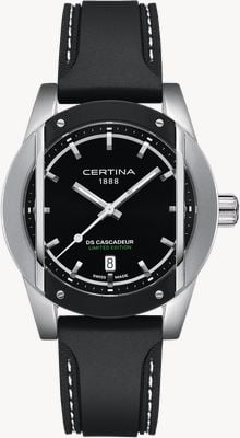 Certina DS Cascadeur Limited Edition (41.5mm) Black Dial / Black Rubber Strap C0464102705110