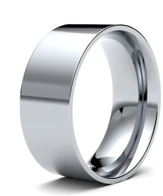 James Moore Wedding Rings | 9ct White Gold | 8mm | Light | Flat Court | AG_8LLE-9W