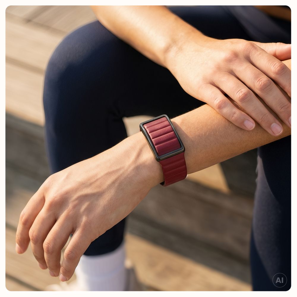 Polar Loop Black Cherry Magnetic Silicone - Screen-Free Wearable Health Band & Fitness Tracker Watch 920121267 - alternate view 15