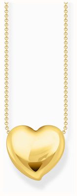 Thomas Sabo Heart Pendant Gold-Plated Sterling Silver Necklace 45cm KE2276-413-39-L45V