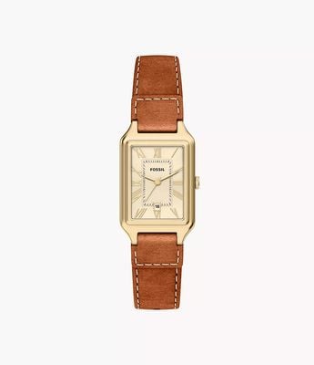 Fossil Raquel 23 mm Three-Hand Date Medium Brown Leather ES5524