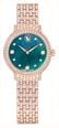 Swarovski Imber watch, Swiss Made, Metal bracelet, Green, Rose gold-tone finish 5746221