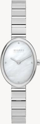 Skagen Anita Oval Quartz (20mm) Mother-of-Pearl Dial / Stainless Steel Bracelet SKW3182