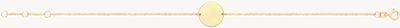 Treasure House Ladies Yellow Gold 7" Disc ID Bracelet BR667