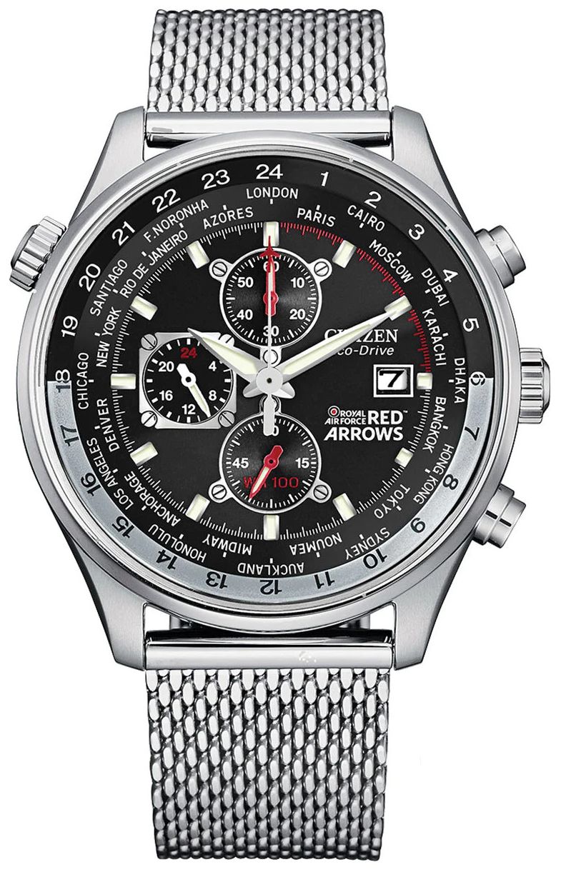 Citizen CA0080-71E Red Arrows Stainless Steel Mesh Bracelet Watch