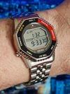 Customer picture of Seiko Digital Quartz Multifunction 'Rotocall' (37mm) Red & Black / Stainless Steel Bracelet SMGG19P1