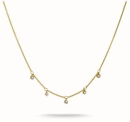 Thomas Sabo Gold Plated Chain with white Multi zirconia KE2071-M01-14-L45V
