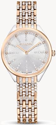 Swarovski Women's Attract (30mm) Silver Dial / Crystal-Set Two-Tone Stainless Steel Bracelet 5649987