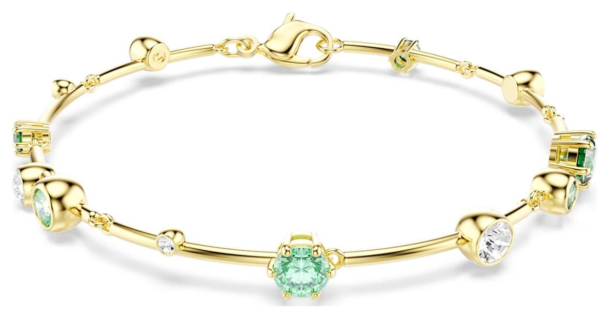 Swarovski 5722478 Constella Bracelet, Mixed Cuts, Green, Jewellery