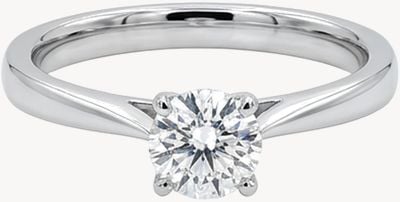 0.46ct Natural Round Brilliant Diamond Platinum Ring J37822