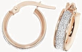 Treasure House 9k Rose Gold Hoop Earrings 10 mm ER1023R-10