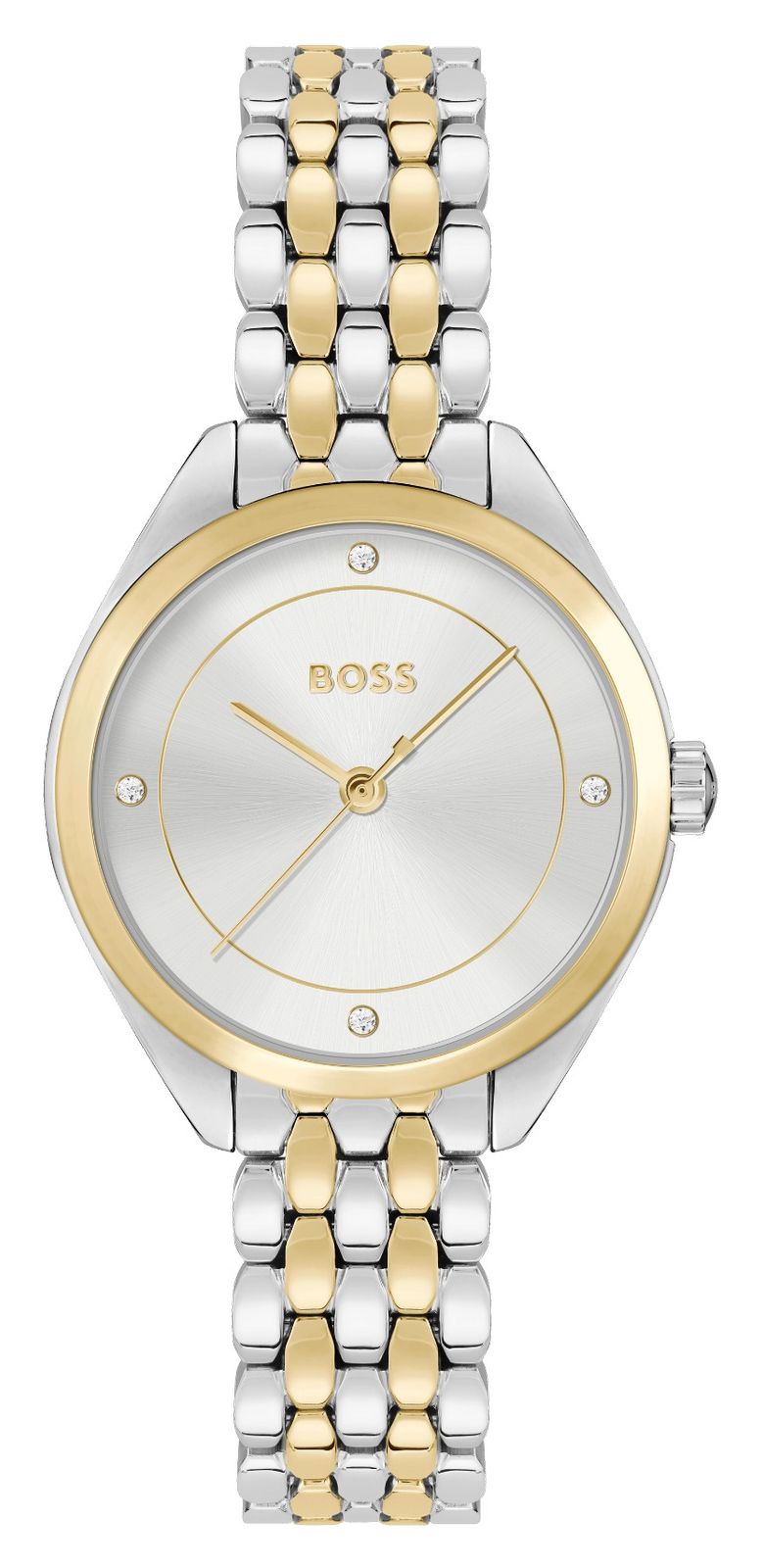 BOSS 1502724 Mae (25mm) Silver Dial / Two Tone Gold and Watch