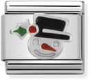 Nomination Classic Snowman Sterling Silver & Steel Enamel Charm 330204/11
