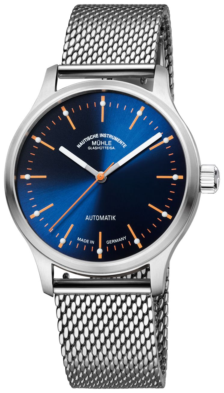 Mühle Glashütte M1-40-72-MB Panova Blue Automatic (40mm) Watch