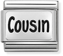 Nomination Classic Cousin Oxidised Sterling Silver & Steel Charm 330109/12