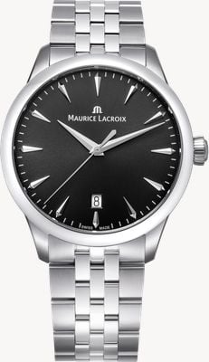 Maurice Lacroix 1975 Quartz (39mm) Black Sun-Brushed Dial / Stainless Steel Bracelet 751007-SS002-330-1