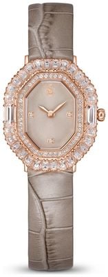 Swarovski Matrix Octagon (25mm) Taupe Sunray Dial / Taupe Leather Strap 5755686