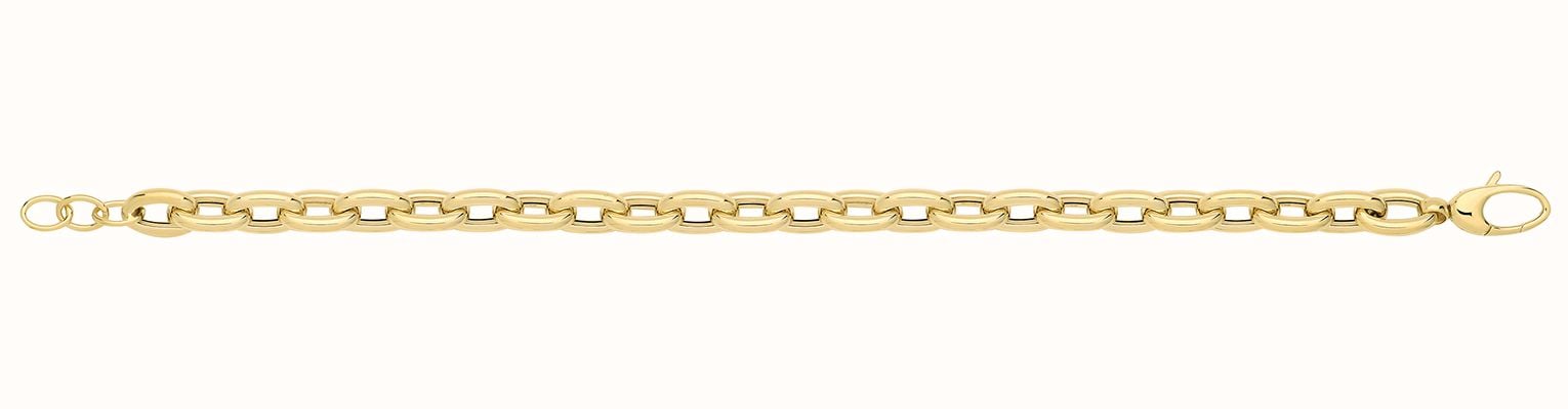 James Moore TH 9ct Yellow Gold Hollow Bracelet BR693