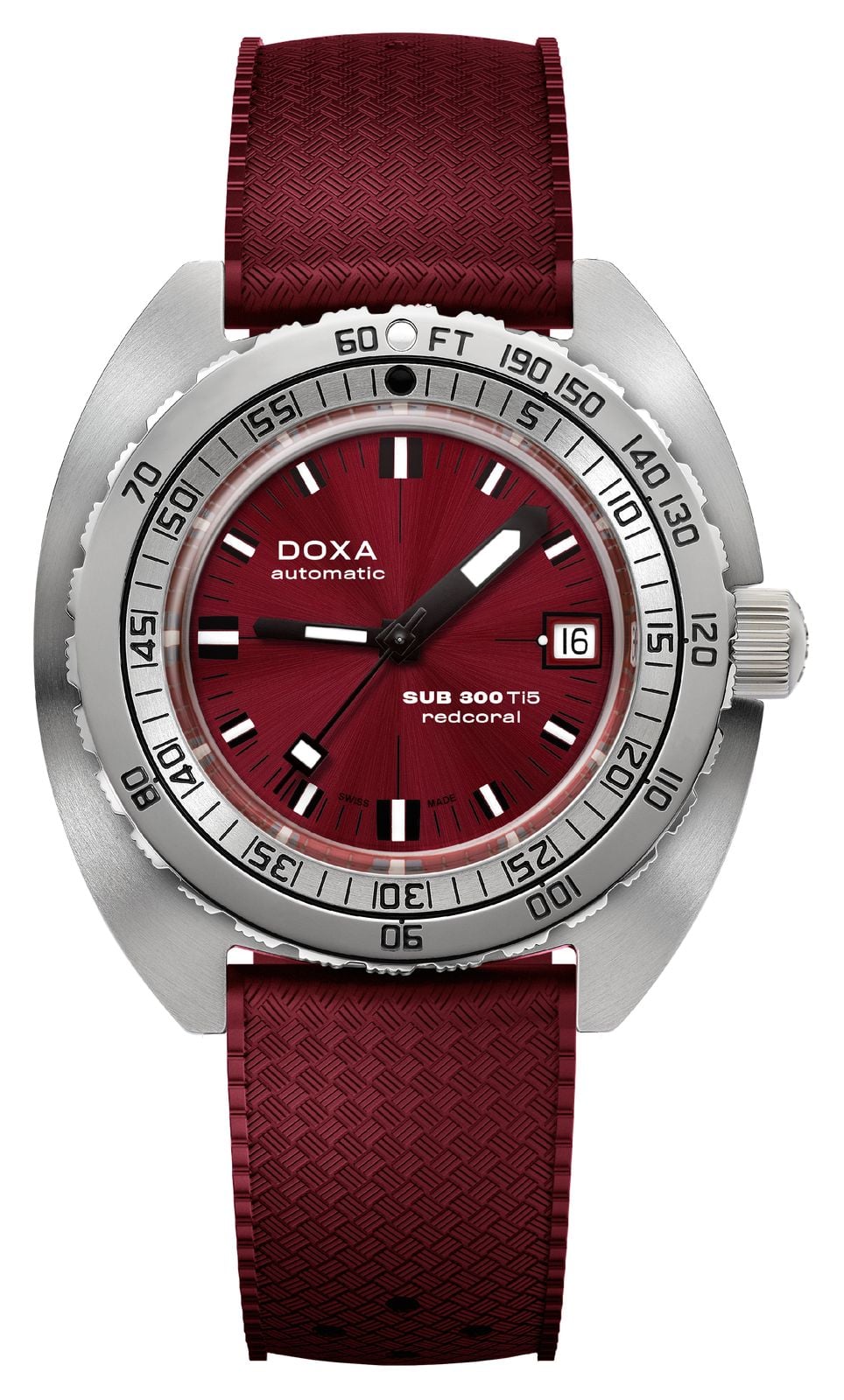DOXA 823.50.161.22 SUB 300 Ti5 Redcoral (42.5mm) Red Sunray Watch