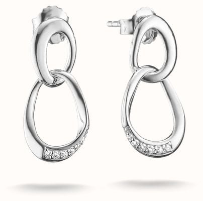 Thomas Sabo Earrings Together White Zirconia Sterling Silver H2350-051-14