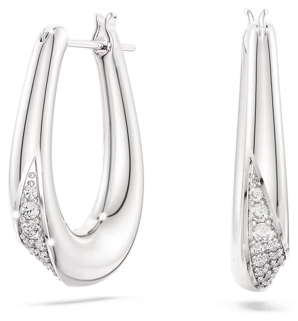 Swarovski 5743474 Classica hoop earrings Round cut, Small, Jewellery