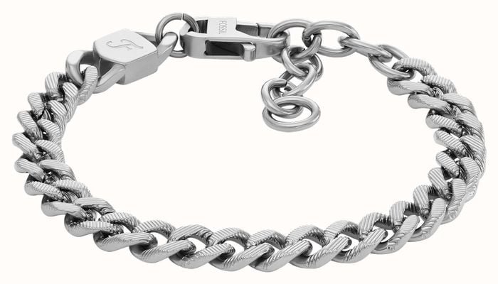 Fossil Women's Harlow Stainless Steel Textured Chain Bracelet JF04697040