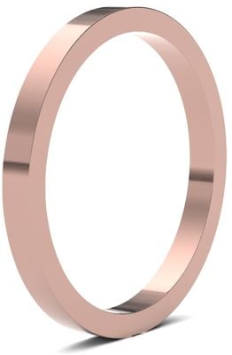 James Moore Wedding Rings | 9ct Rose Gold | 2mm | Heavy | Flat | AG_2LHF-9R