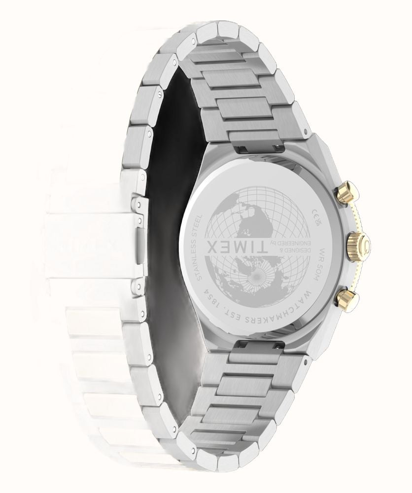 Timex Q Timex Continental Chronograph 36MM Two-Tone Stainless Steel Bracelet Watch TW2Y92300 - alternate view 5