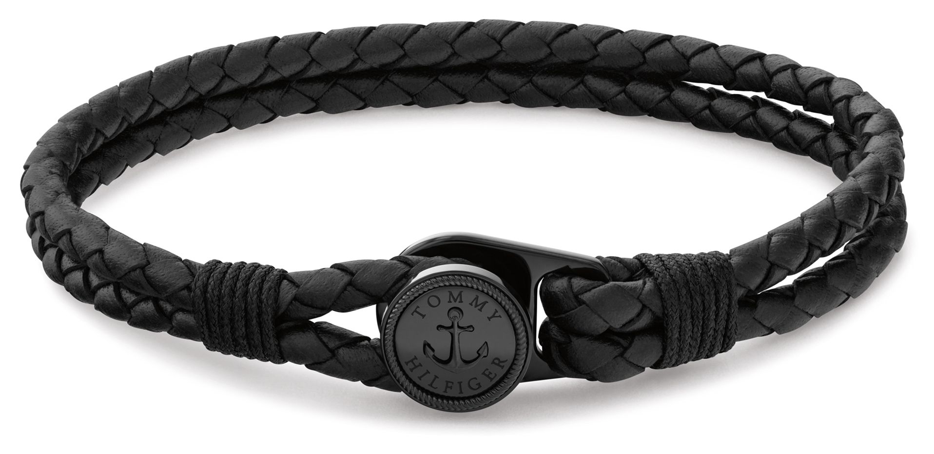 Tommy Hilfiger 2790693 Nautical Black Leather Double Layered Jewellery