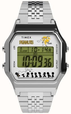 Timex x Peanuts T80 75th Anniversary Edition (34mm) Digital Dial / Stainless Steel Bracelet TW2Y20000