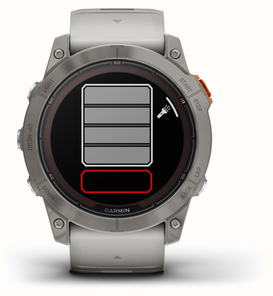 Garmin Fenix 7X Pro Sapphire Solar With Titanium Fog Grey/Ember Orange ...