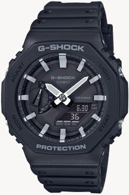 Casio Octagon Series | G-Shock Carbon Core | Octagon Series | Black Resin Strap | GA-2100-1AER