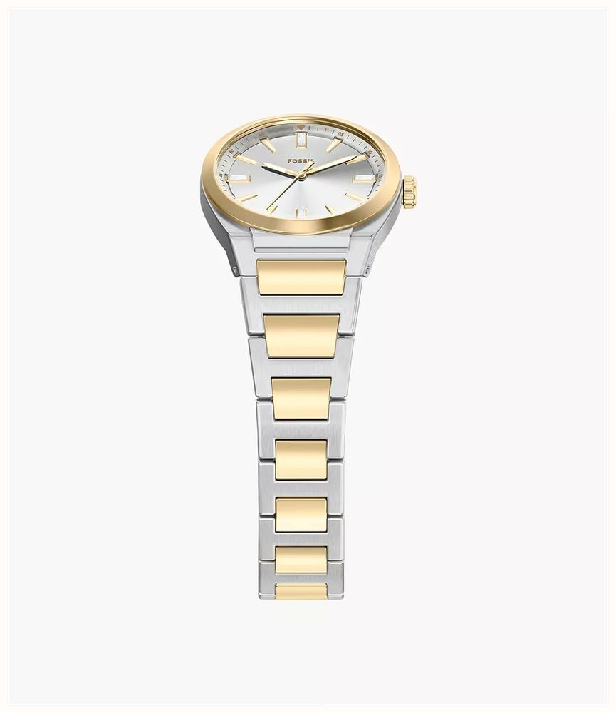 Fossil Everett 27 mm Three-Hand Two-Tone Stainless Steel Fossil Watch ES5494 - alternate view 3