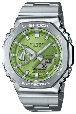 Casio G-Shock Metal Steel Edition (44.4mm) Green Dial / Stainless Steel Bracelet GM-2110D-3AER