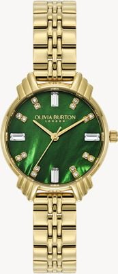 Olivia Burton Women's | Gold Tone Bracelet | Green Dial OB16DC02