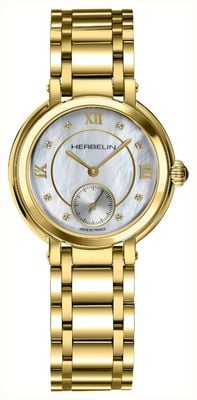 Herbelin Women's Galet (31.5mm) Mother-of-Pearl Dial / Gold PVD Stainless Steel Bracelet 10630BP59