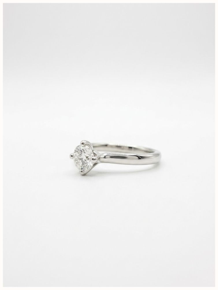 0.50ct Round Brilliant Natural Diamond Platinum Solitaire Ring IGI Certified FCD28377 - alternate view 2
