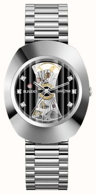 RADO DiaStar Original Open Heart (35mm) Black Dial / Stainless Steel Bracelet R12063103