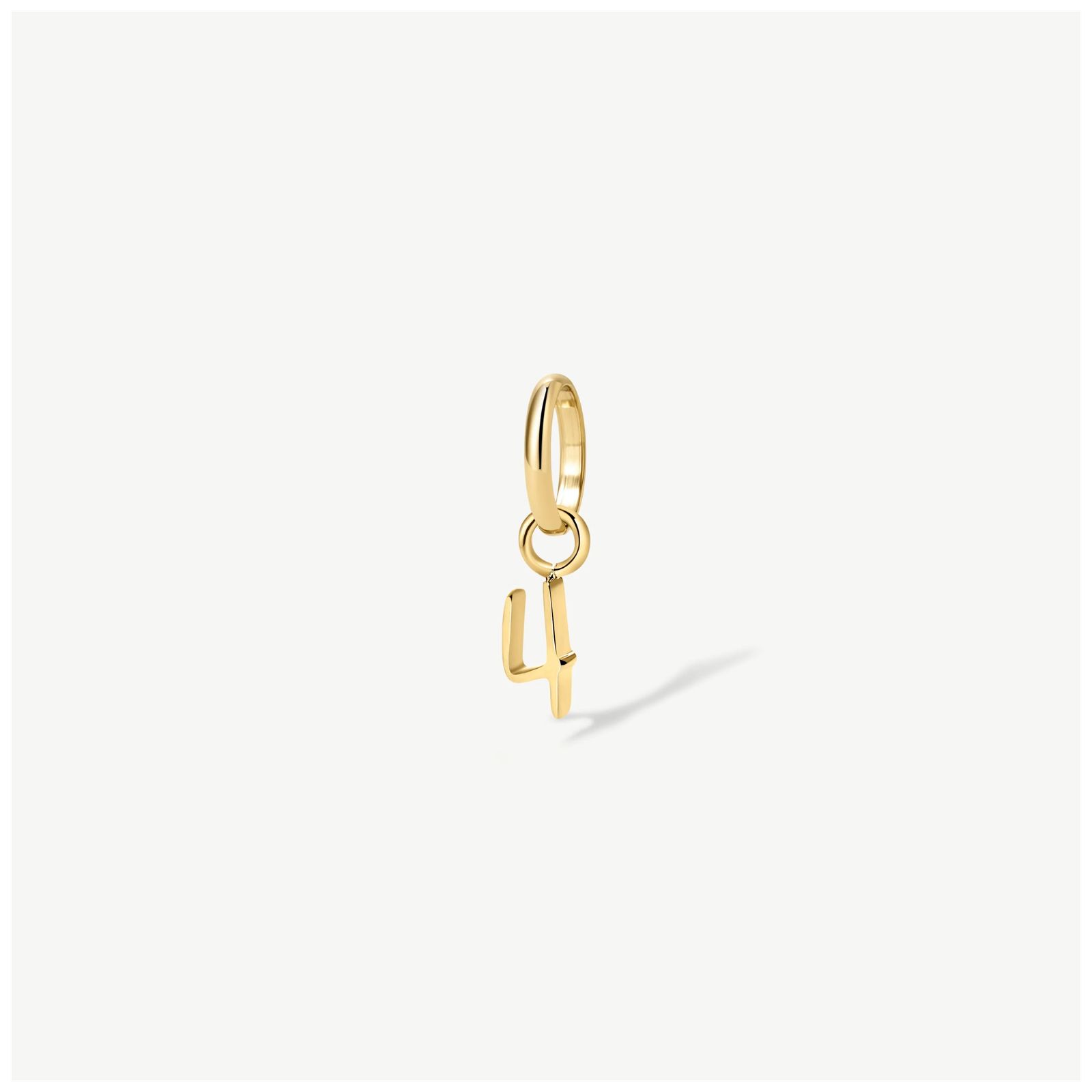 D.LOUISE CH-19-04 Gold Tone Mini Number Charm - 4 Jewellery